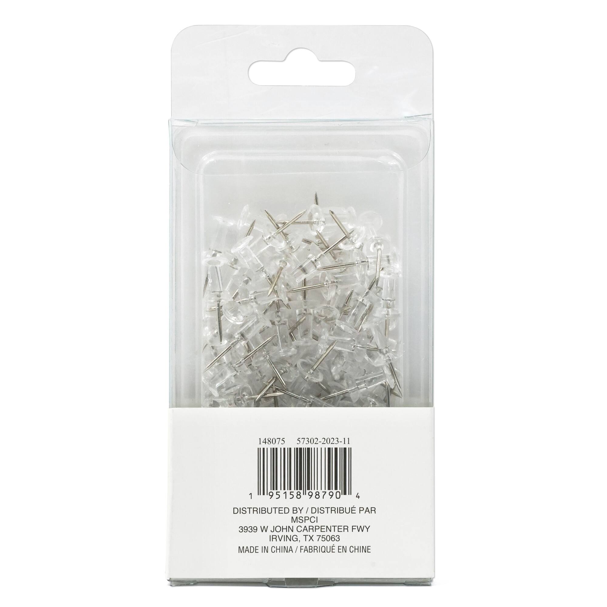 24 Packs: 100 ct. (2,400 total) Clear Pushpins by B2C®